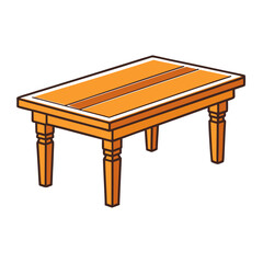 wooden table isolated