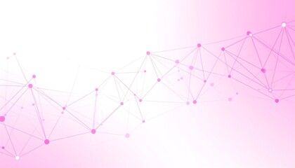 Abstract network design with light pink triangles and dots