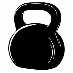 Fototapeta premium Kettlebell Exercise Equipment Silhouette - Fitness and Gym Icon