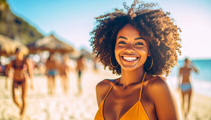 young woman on the beach