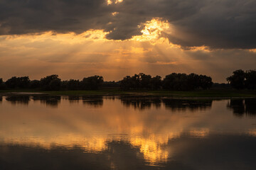 Beautiful landscape with beautiful rural nature during summer in the Republic of Moldova.