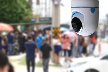 CCTV in places where crowds gather..