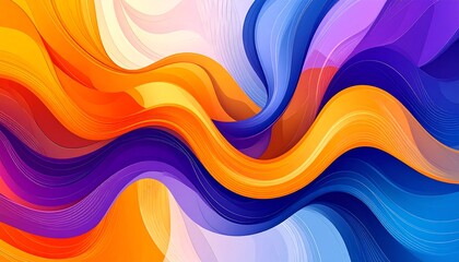 Abstract vibrant flowing colors