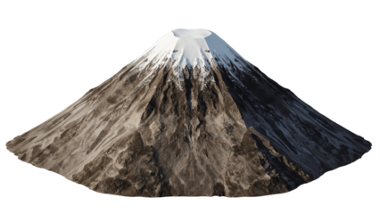 Snow-Capped Mountain with a Smooth, Symmetrical Conical Shape