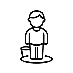 Cartoon vector of a man wearing glasses smiling friendly