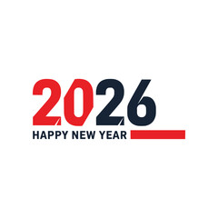 Happy new year 2 0 2 6 text design