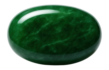 Polished jadeite nephrite with smooth surface and rich green hue