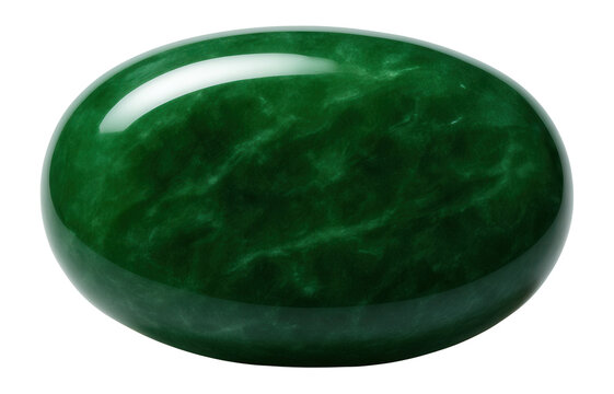 Polished jadeite nephrite with smooth surface and rich green hue