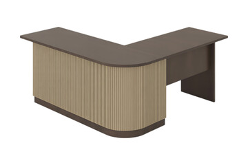 Contemporary L Shaped Office Desk Design.  Modern workspace, furniture, home office, ergonomic, efficient.