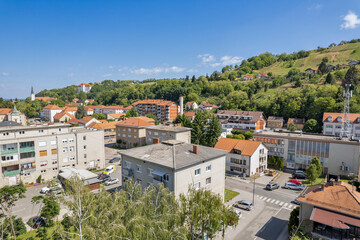 Slovenian village aerial photography in Lendava.