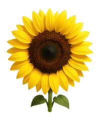 Obraz premium Yellow sunflower with a large central disk and surrounding bright, elongated petals