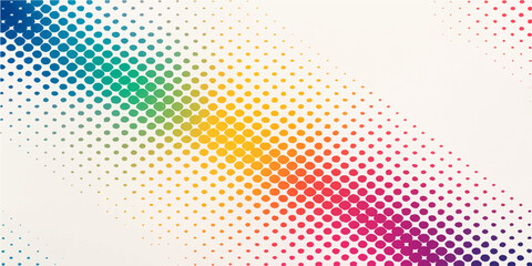 Abstract vector halftone pattern with colorful dots, a vibrant artistic design perfect for a digital wallpaper or modern geometric backdrop