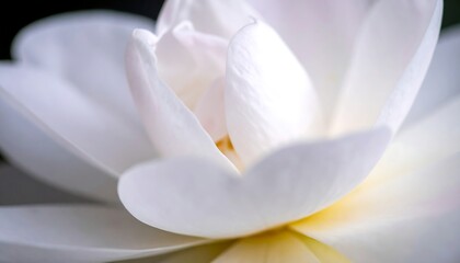 Obraz premium Delicate Close-up of a White Flower Petal