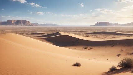An open, expansive desert landscape under a vast, clear sky, symbol of freedom.