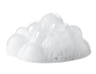  Transparent Soap Foam Suds Isolated on White Background