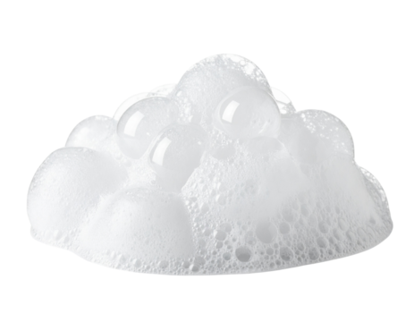  Transparent Soap Foam Suds Isolated on White Background