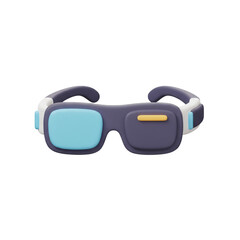 Fototapeta premium Futuristic smart glasses for augmented reality experiences and immersive digital interaction.