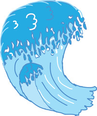 Vector illustration of sea wave