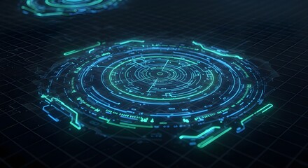 Futuristic Holographic Interface UI Elements