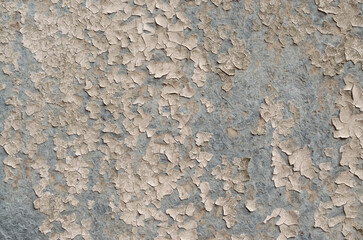 Flaking, Cracked Paint on Concrete Wall Texture