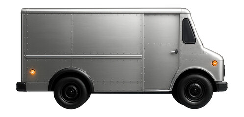 All-metal van with riveted body panels and circular side indicators