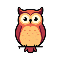 owl flat icon illustration
