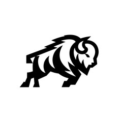 Hand-sketched Buffalo Emblem Logo