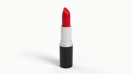 Red lipstick isolated on a white background.