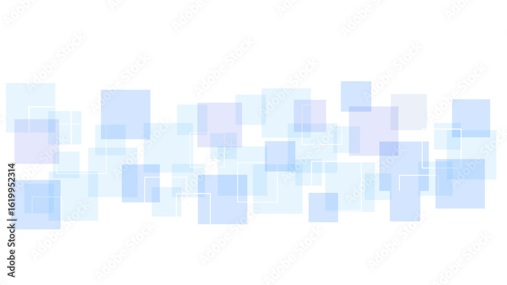 Wall mural vector modern futuristic blue and soft grey geometric square shape overlapping layer on white backgr