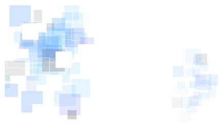 Vector modern futuristic blue and soft grey geometric square shape overlapping layer on white background.