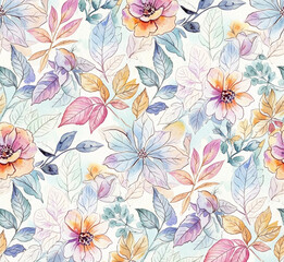 A delightful collection of hand-painted watercolor illustrations in soft pastel tones, featuring cute animals, fairytale characters, nursery scenes, Islamic kids, magical elements, floral designs, edu