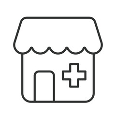 Pharmacy, icon in line design. Pharmacy, medicine, pills, pharmacist, drugstore, prescription, capsule on white background vector. Pharmacy editable stroke icon