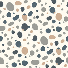 Fototapeta premium A chic pattern of pebbles and irregular shapes in earthy tones