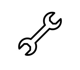 Outline illustration of a wrench