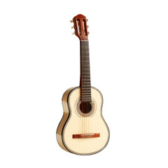 Obraz premium Classic acoustic guitar with wooden body and detailed craftsmanship, perfect for music lovers and musicians. This instrument showcases elegance and quality