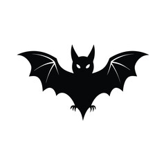 Fototapeta premium Black silhouette of a bat Vector illustration