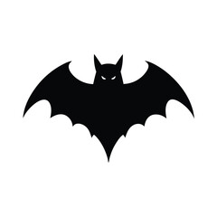 Obraz premium Black silhouette of a bat Vector illustration