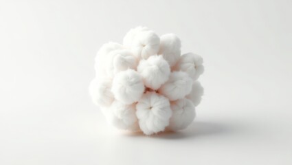 Close-up of a cluster of fluffy white pom-poms.
