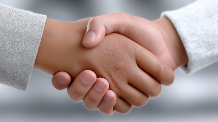 Handshake Deal: Capturing the essence of agreement and partnership with a handshake, showcasing unity and collaboration between two individuals. The photo embodies trust and shared goals.