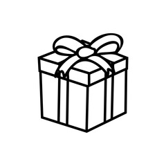 Obraz premium Vector gift box isolated on white, gift box icon illustration