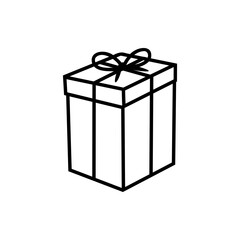 Vector gift box isolated on white, gift box icon illustration
