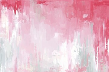 Abstract painting with blended pink, gray, and white brushstrokes