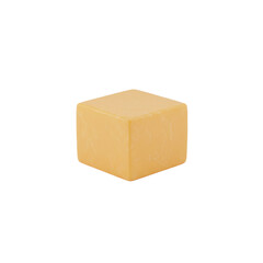 Fototapeta premium Block of cheddar cheese isolated PNG with Transparent Background