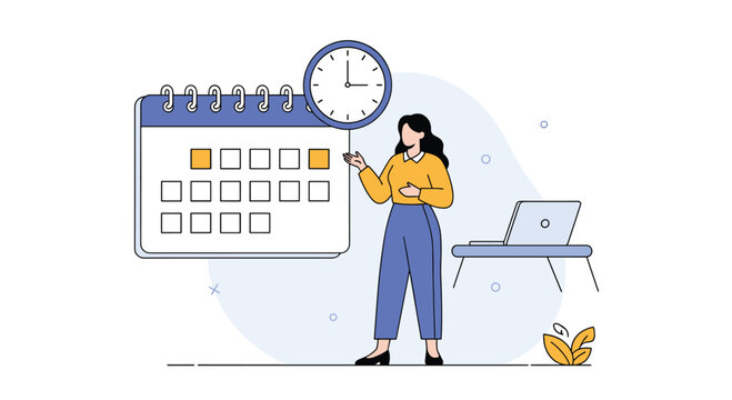 Organizing a busy schedule efficiently managing time with calendar and clock concepts