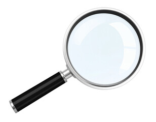 magnifying glass isolated on white background