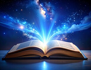 Open book with magical light (1)