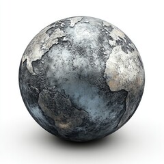 Abstract Metallic Sphere: Dark Grey Texture, Global Concept