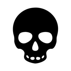 Fototapeta premium Simple Black and White Skull Design for Halloween or Pirate Theme