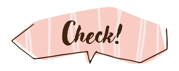 吹き出し　check　イラスト素材
