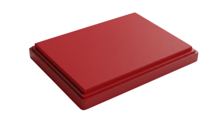 Empty red winner podium for display isolated PNG with Transparent Background